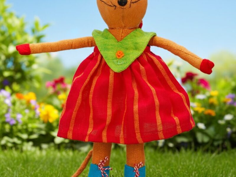 barefoot dressed mice garden image
