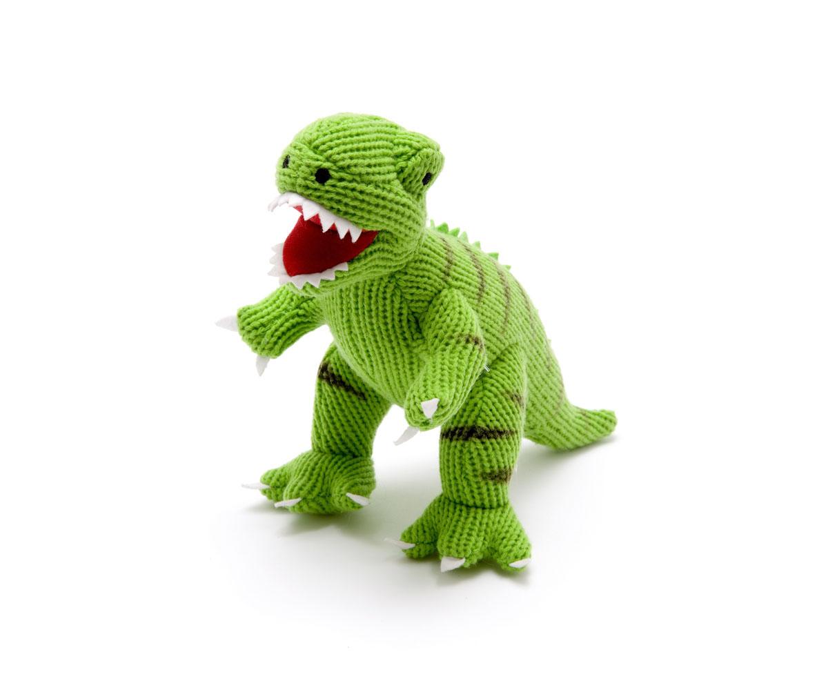 Knitted Green T-Rex Dinosaur Plus Toy - Best Years