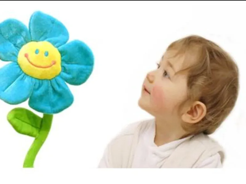 Child and flower